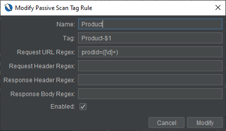 Product Tag configuration
